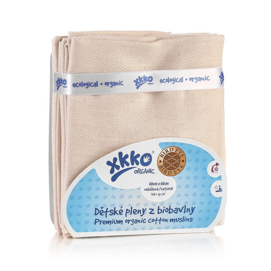 XKKO Bio Baumwolle Baumwollwindeln 5er Pack Bird Eye