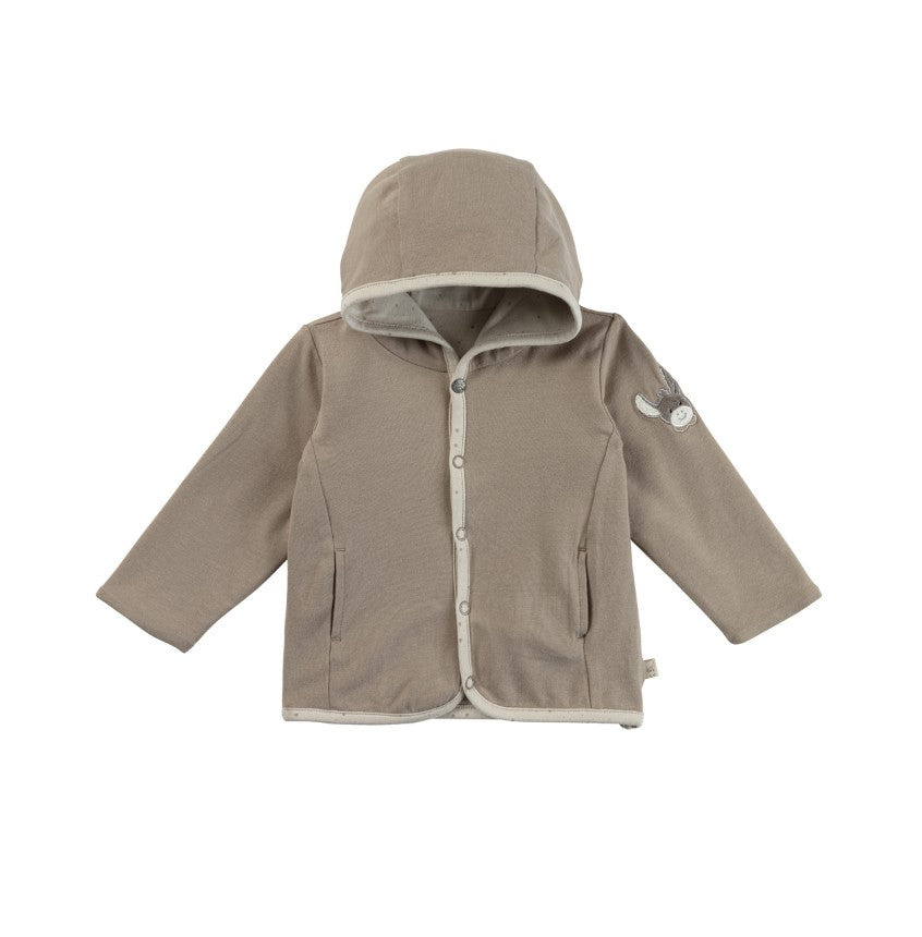 Sterntaler Babyjacke mit Kapuze Hellbraun - zum Wenden