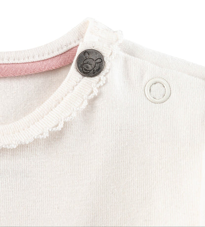 Sterntaler Jersey Baby Shirt Ecru Esel Rosa