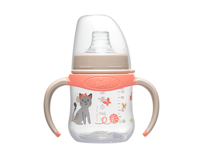 Nip Kinder Trinkflasche Cup 150ml PP mit Griffen & 6m+ Silikon Tülle