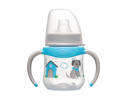 Nip Kinder Trinkflasche Cup 150ml PP mit Griffen & 6m+ Silikon Tülle
