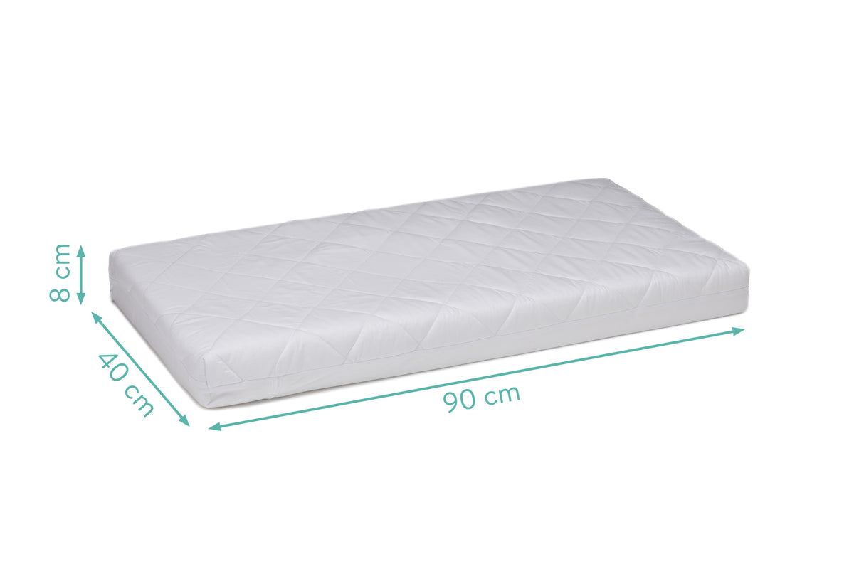 fillikid Beistellbett Matratze Cocon weiß 90x40 cm - 8cm Dick