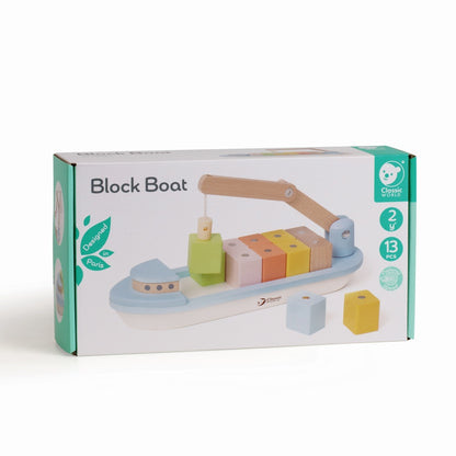 Classic World Magnetspiel Frachtschiff aus Holz 2J+