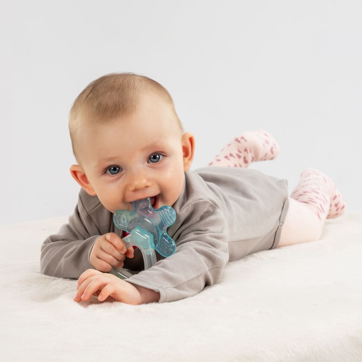 reer Bite&Cool Kühl Beißring für Babys ab 3 Monaten Aqua Türkis