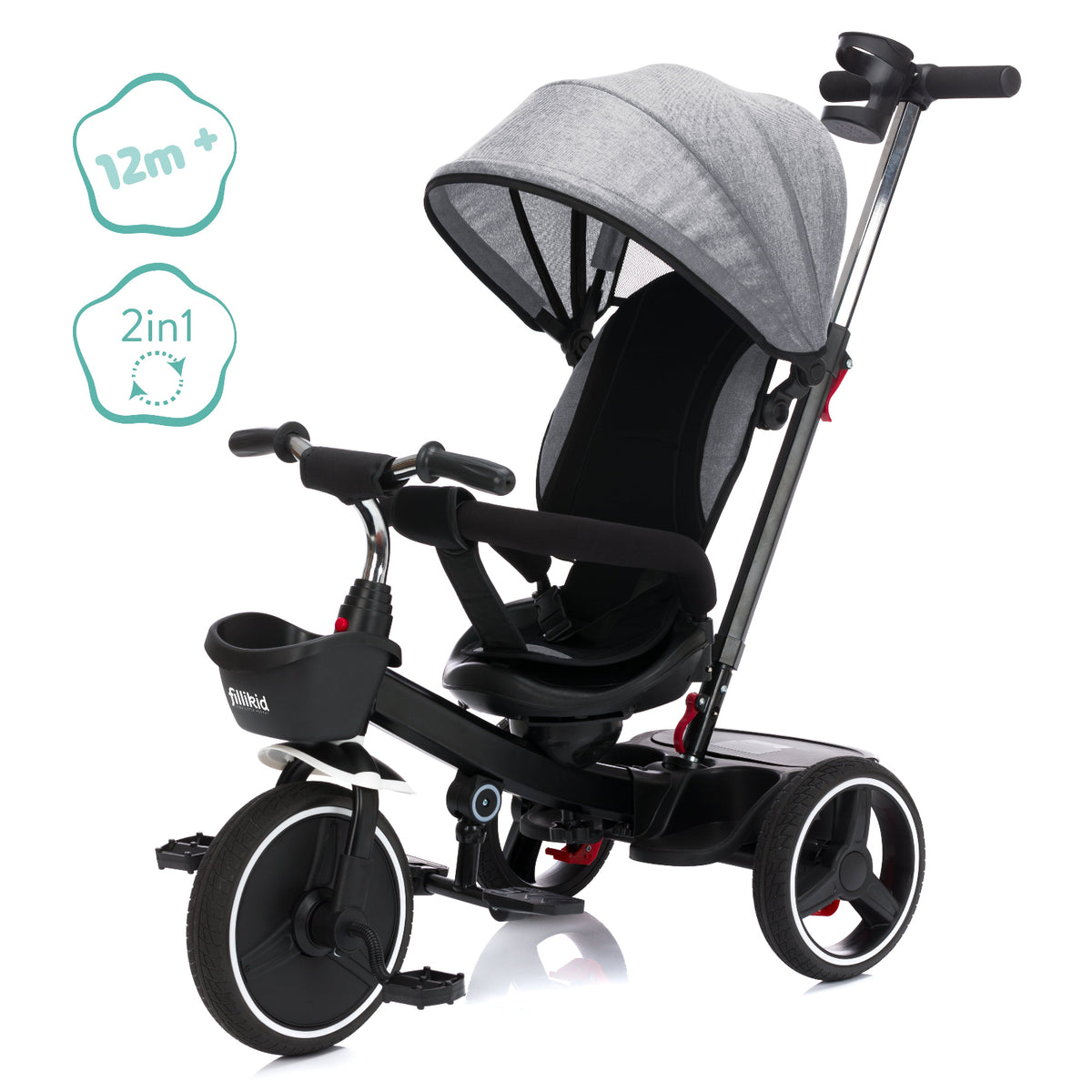 Fillikid Kinder Dreirad Niki Grau