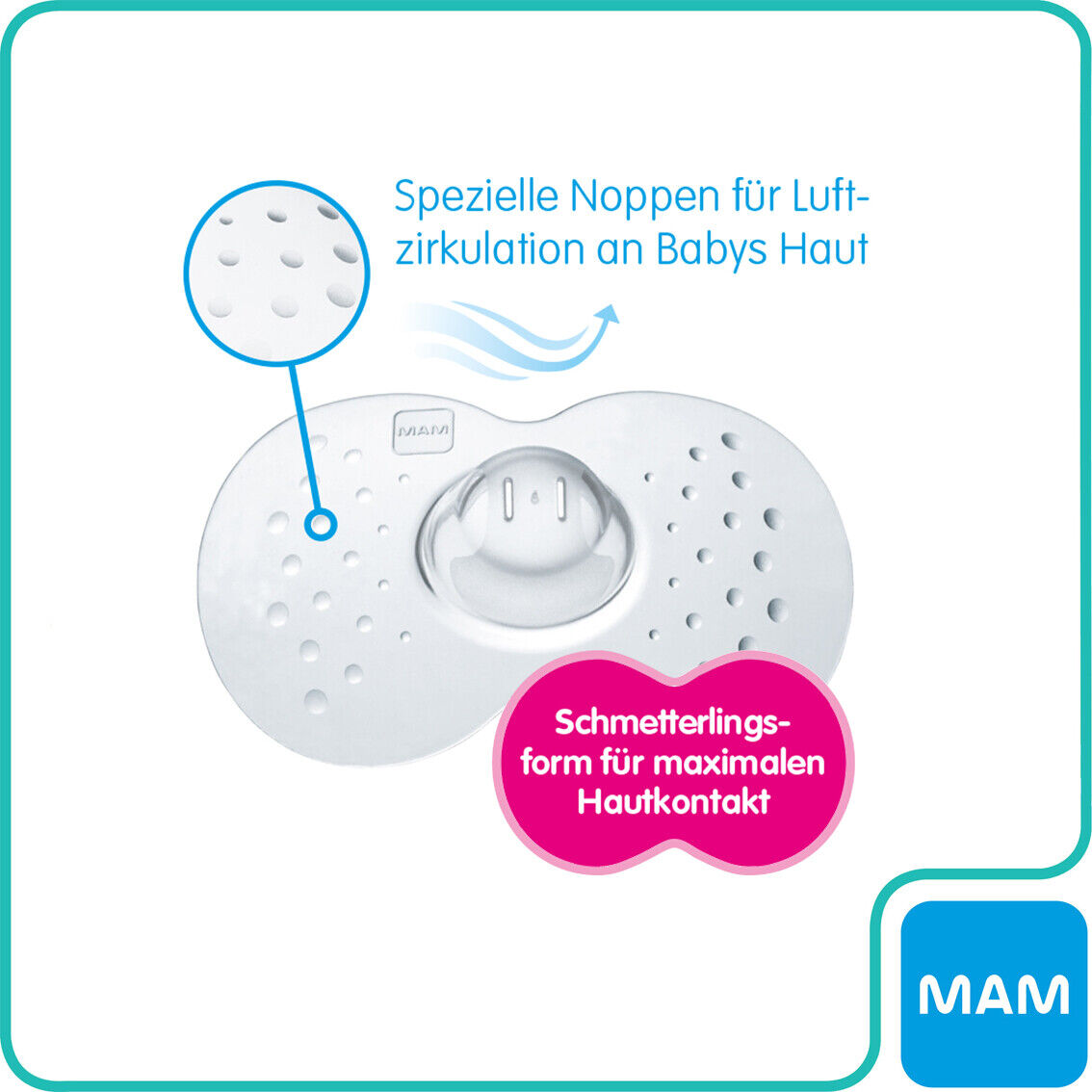 MAM Stillhütchen SkinSoftTM Silikon in sterilisierbarer Aufbewahrungsbox