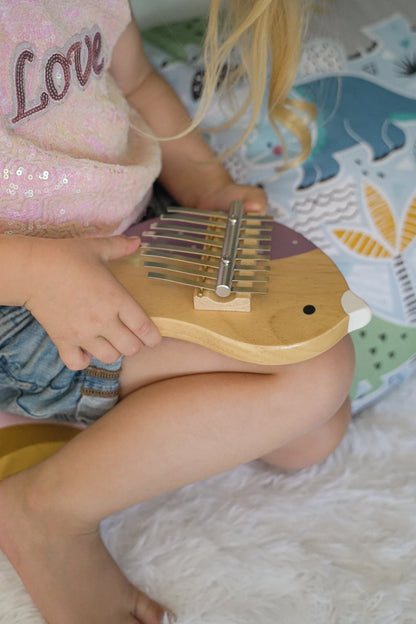 Goki Musikinstrument Kinder Kalimba Vogel Lila 5J+ live
