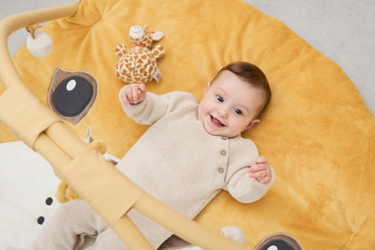 Sterntaler Knuddelsäckchen Rassel mit Knisterpapier Giraffe Kaya Gelb
