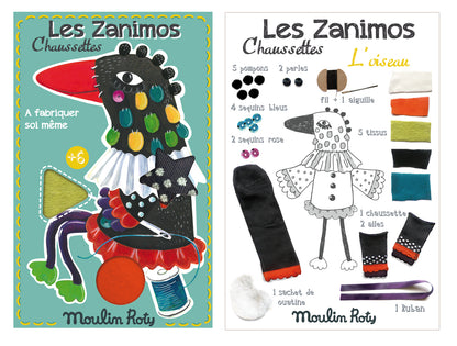 Moulin Roty Bastelset Les Zanimos Strumpf Vogel 6J+