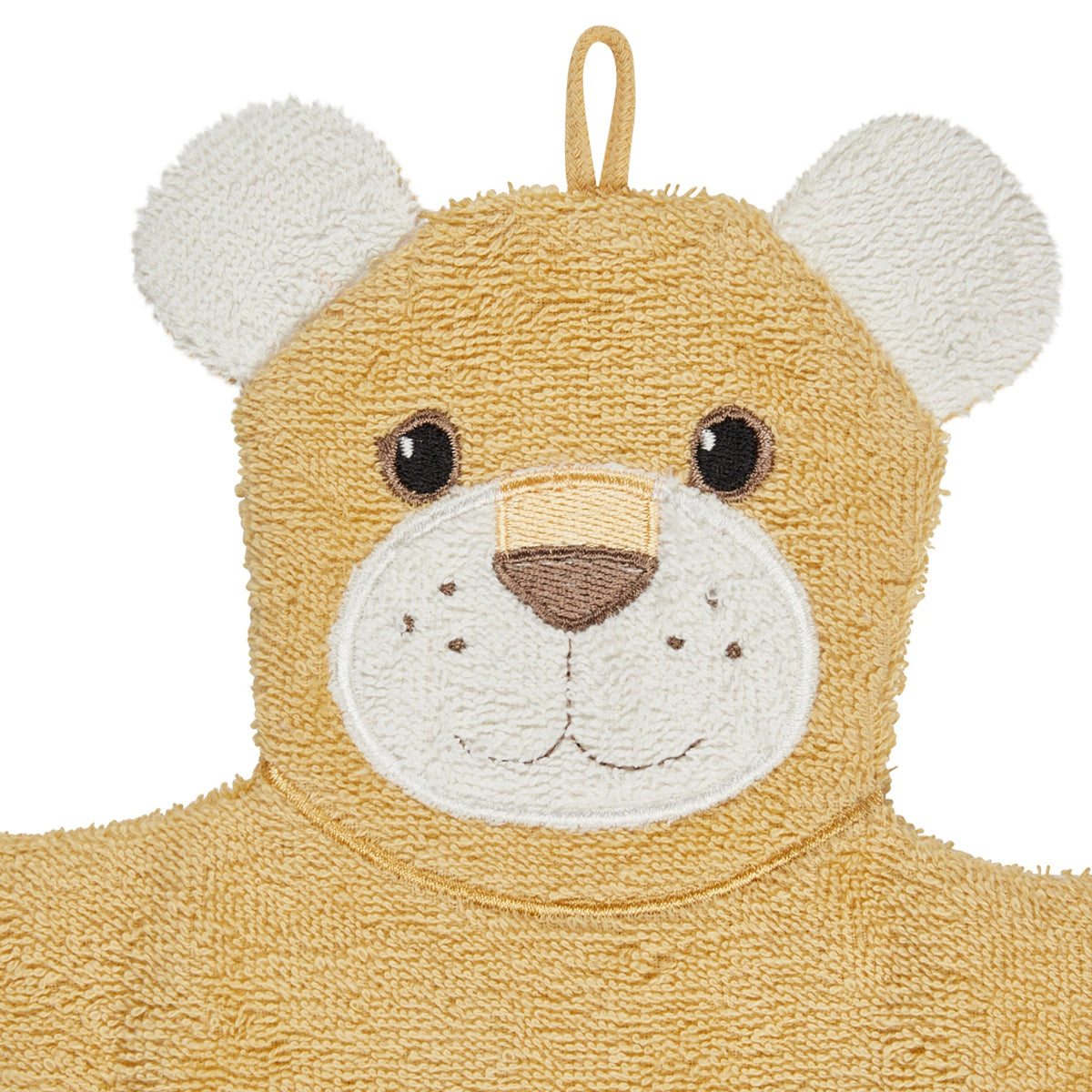 Sterntaler Baby Waschlappen Waschhandschuh Löwe gelb Detail