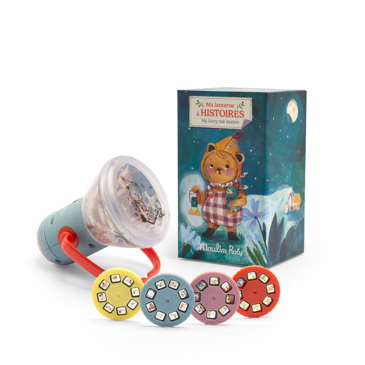 Moulin Roty Les Minouchkas Geschichten Laterne Projektorlampe