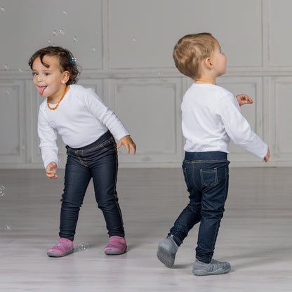 Schnizler Baby Sweat-Hose in Jeans-Optik