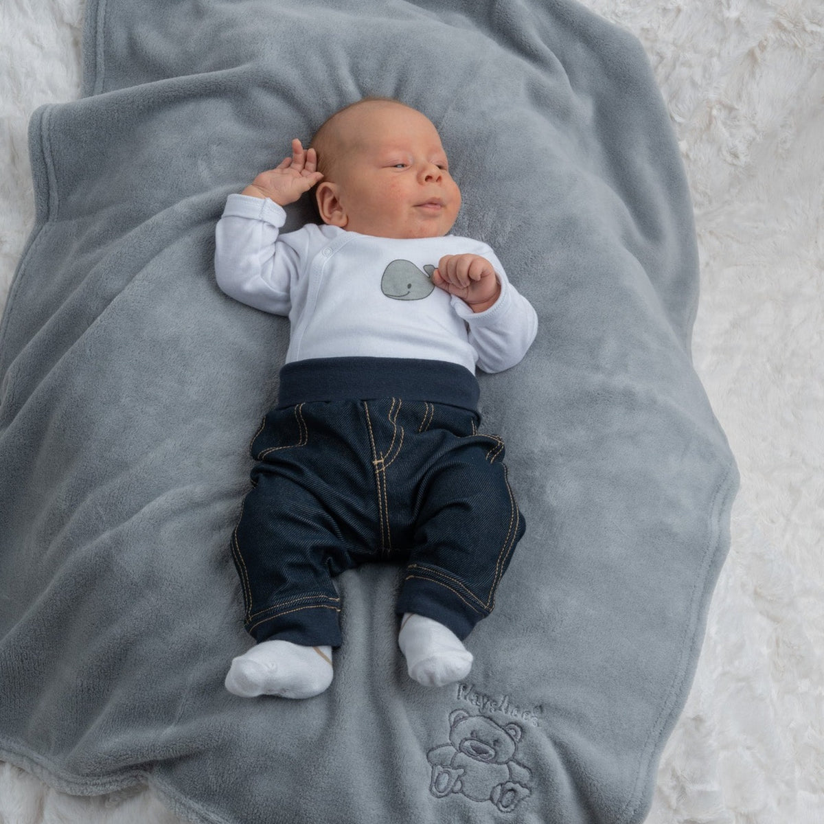 Schnizler Babyhose Sweat in Jeansoptik Gr. 62