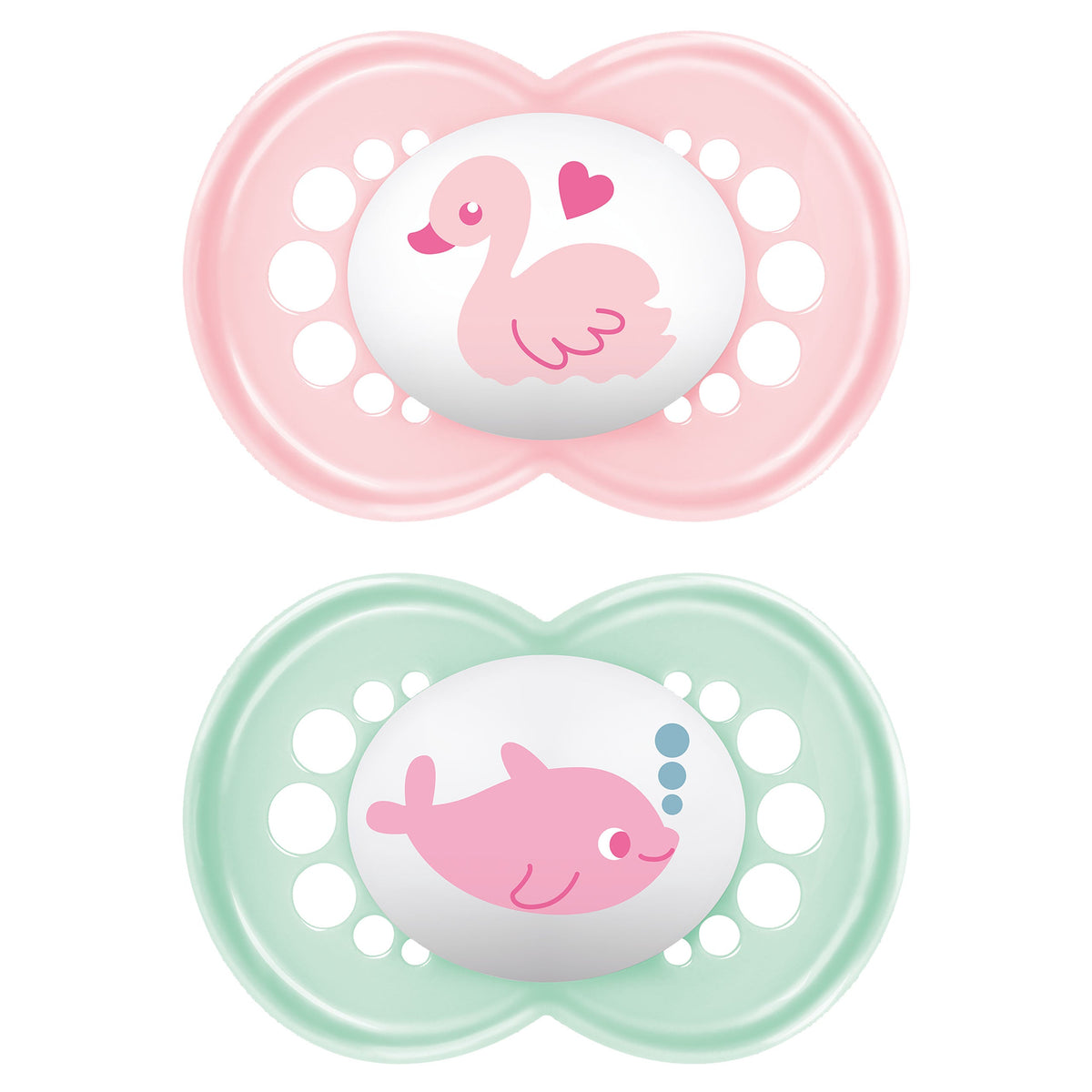 MAM ORIGINAL Silikon Schnuller Symmetrisch Oval Junge / Mädchen 0-6M 6-16M + Box