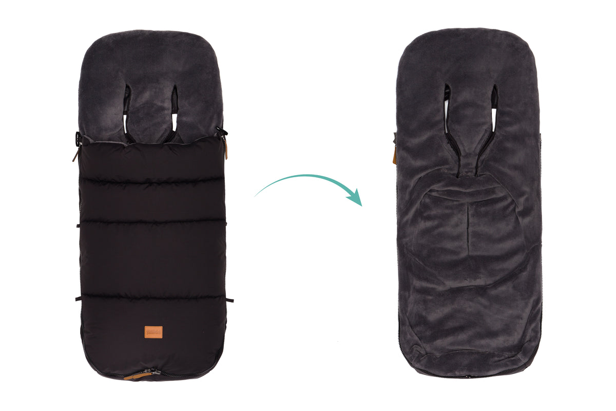 Fillikid Kinderwagen Winter Fußsack Kinley Schwarz
