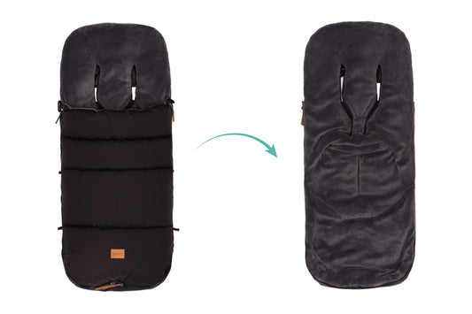 Fillikid Kinderwagen Winter Fußsack Kinley Schwarz