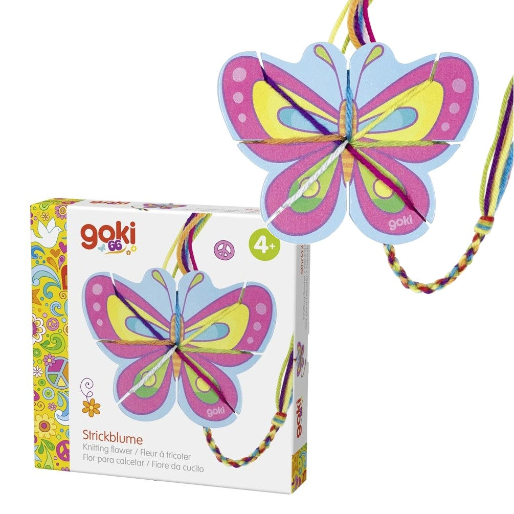 goki 66 Holz Strick Schmetterling