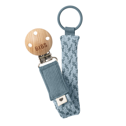 Bibs Baby Paci Braid Schnullerband mit Holzclip für alle Schnuller geeignet