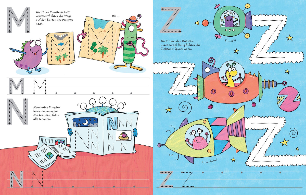 Usborne Wisch und Weg Buch Großbuchstaben? 4J+
