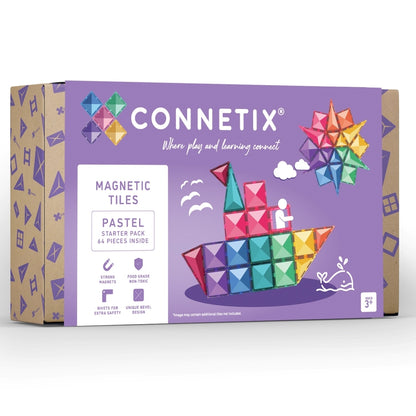 CONNETIX Magnetbausteine Pastel Starter - 64 Teile