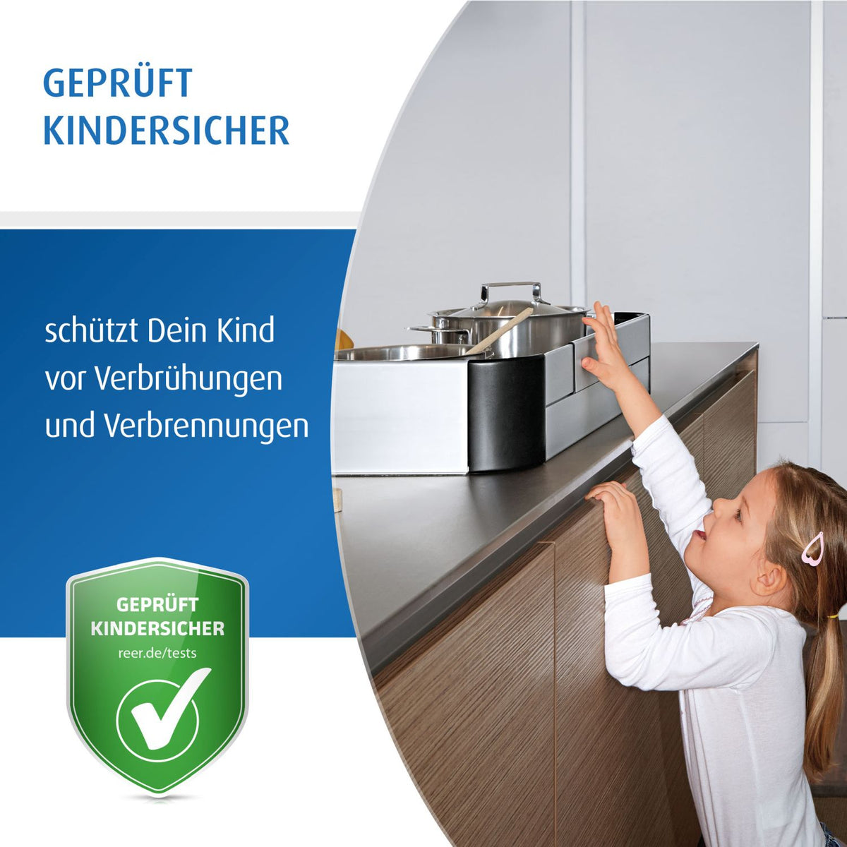 reer Premium Herdschutzgitter Alu f. normale & breite Herde