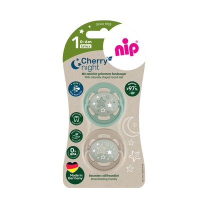 nip Cherry Night Kirschform Schnuller Latex