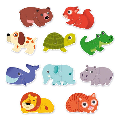 Djeco Duo Puzzle Tiere 2J+