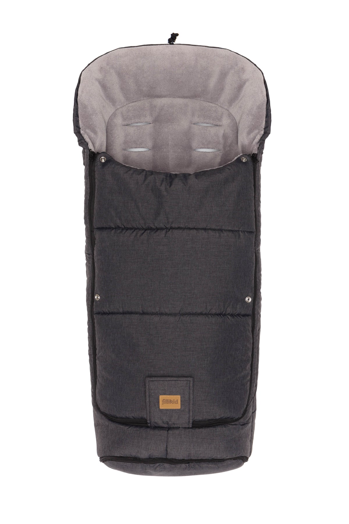 Fillikid Kinderwagen Winter Fußsack Peak Melange Dunkelgrau
