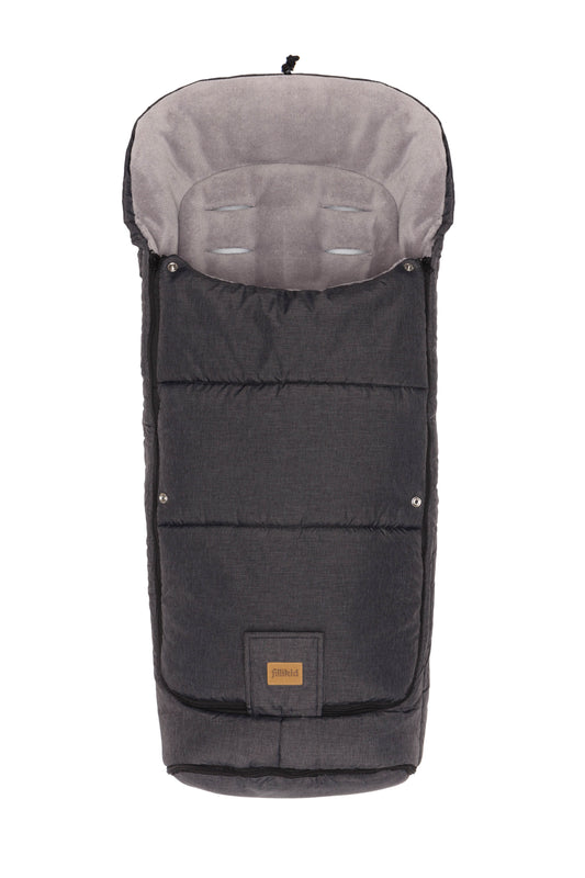 Fillikid Kinderwagen Winter Fußsack Peak Melange Dunkelgrau
