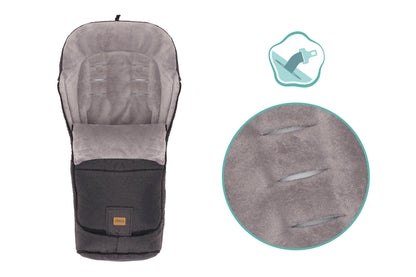 Fillikid Kinderwagen Winter Fußsack Peak Melange Dunkelgrau