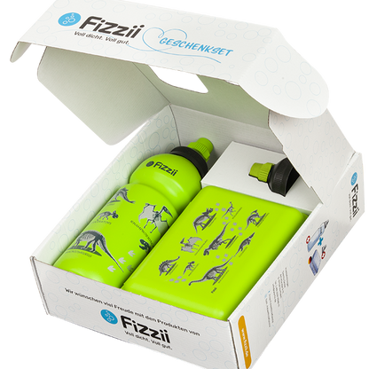 Fizzii Geschenkset Pausenbox & Trinkflasche