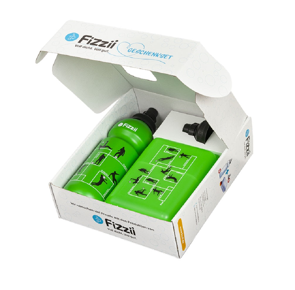 Fizzii Geschenkset Pausenbox & Trinkflasche mit Ersatzdeckel