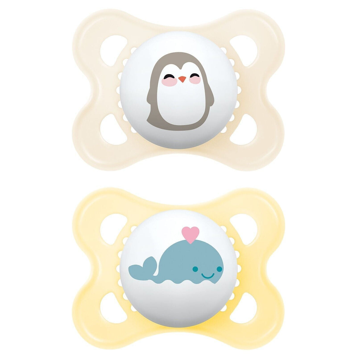 MAM ORIGINAL Silikon Schnuller Symmetrisch Oval Junge / Mädchen 0-6M 6-16M + Box