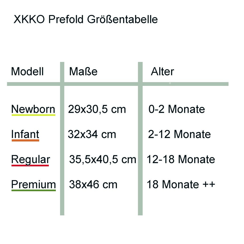 XKKO Prefold Windeleinlagen aus Baumwolle 6er Pack