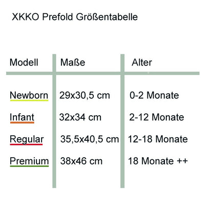 XKKO Prefold Windeleinlagen aus Baumwolle 6er Pack