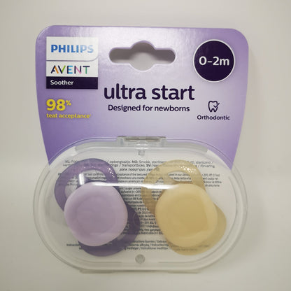 Philips Avent ultra start Beruhigungssauger 0-2M Doppelpack + Sterilisier Box