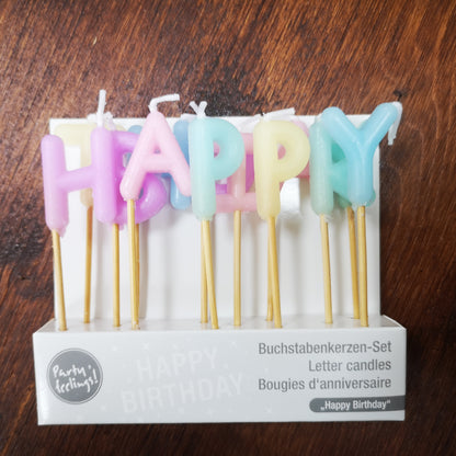 Bunte Happy Birthday Kuchen Kerzen (13 St/Pack)