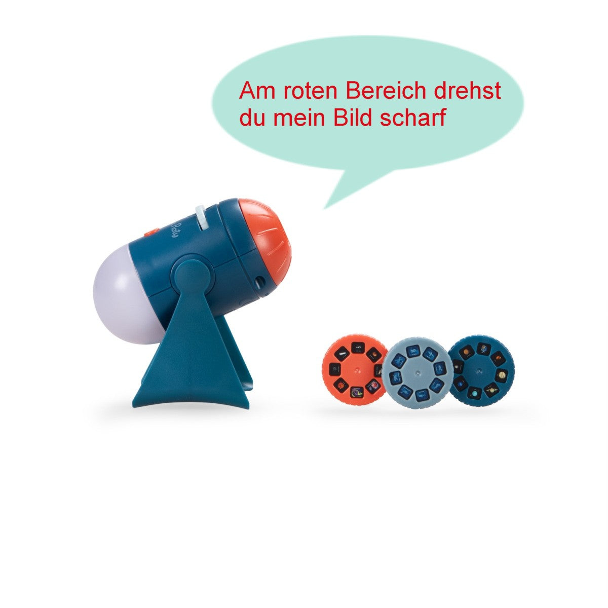 Moulin Roty Projektor scharf stellen