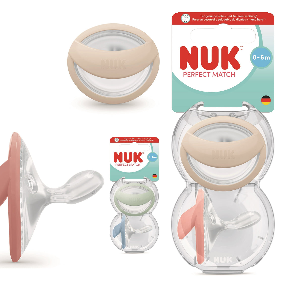 NUK Perfect Match Baby Schnuller Silikon 2er Box