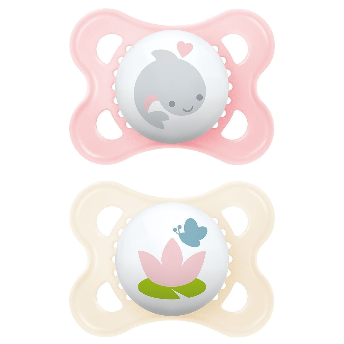MAM ORIGINAL Silikon Schnuller Symmetrisch Oval Junge / Mädchen 0-6M 6-16M + Box