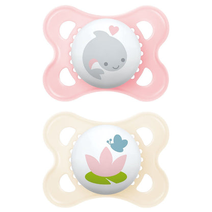 MAM ORIGINAL Silikon Schnuller Symmetrisch Oval Junge / Mädchen 0-6M 6-16M + Box