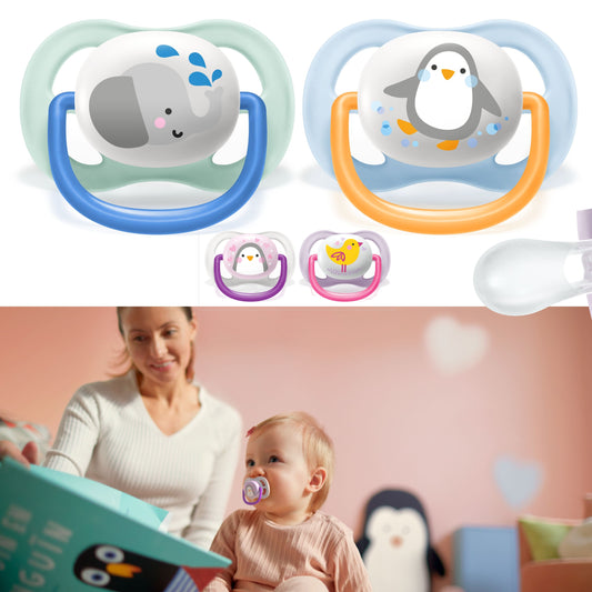 Philips Avent ultra air Beruhigungssauger 0-6M Doppelpack + Sterilisier Box