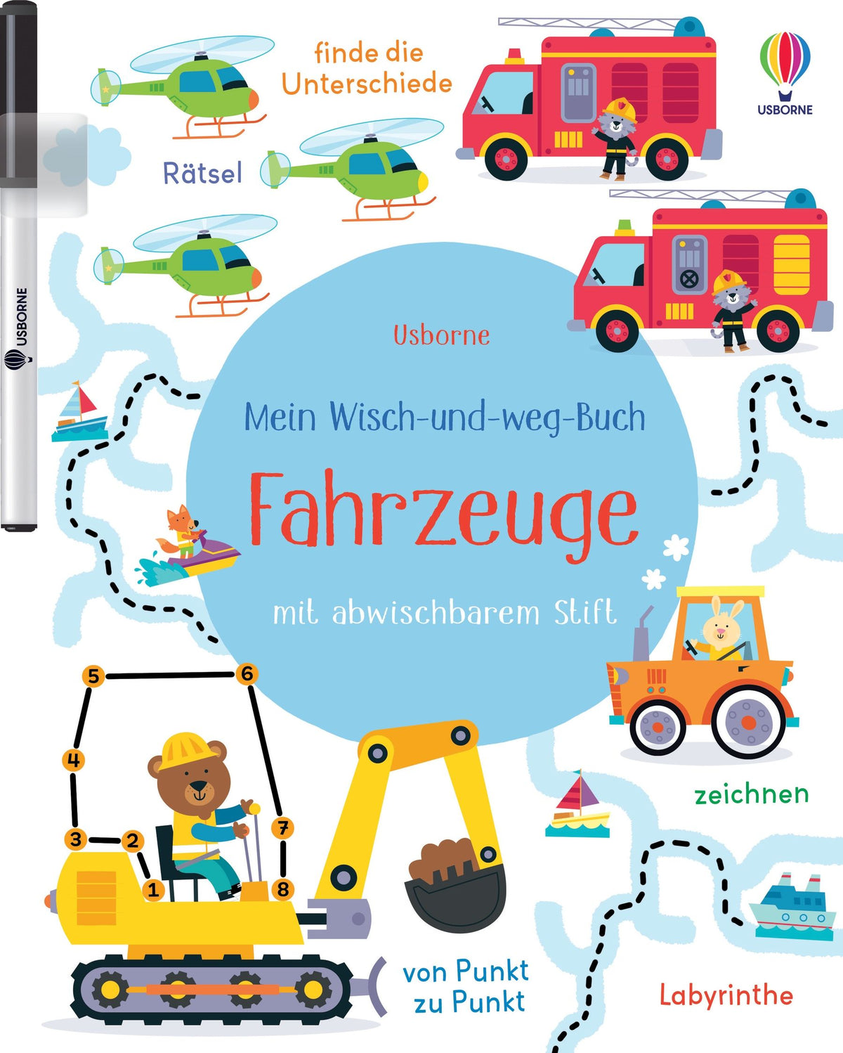 Usborne Wisch und Weg Buch Fahrzeuge 4J+