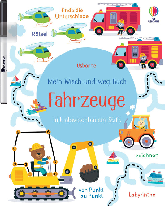 Usborne Wisch und Weg Buch Fahrzeuge 4J+