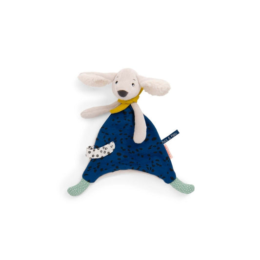 Moulin Roty Schmusetuch Hund Blau Pilou