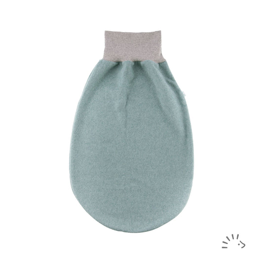 Popolini Strampelsack Pucksack 0-6 Monate Baumwollvlies Teal