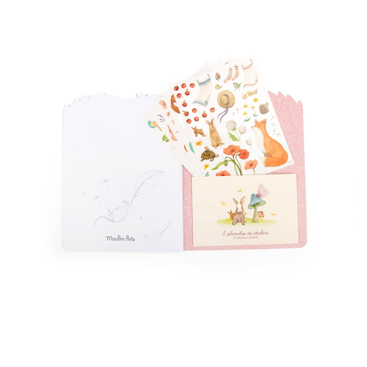 Moulin Roty Malbuch Les Rosalies mit Stickern