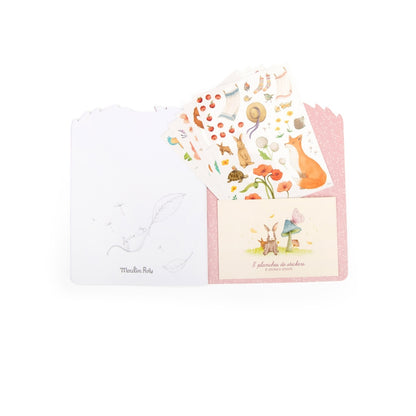 Moulin Roty Malbuch Les Rosalies mit Stickern