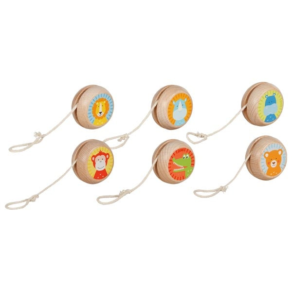 Goki Kinder Jojo aus Holz, Tieraufdrucke 4J+
