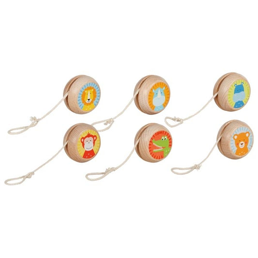 Goki Kinder Jojo aus Holz, Tieraufdrucke 4J+